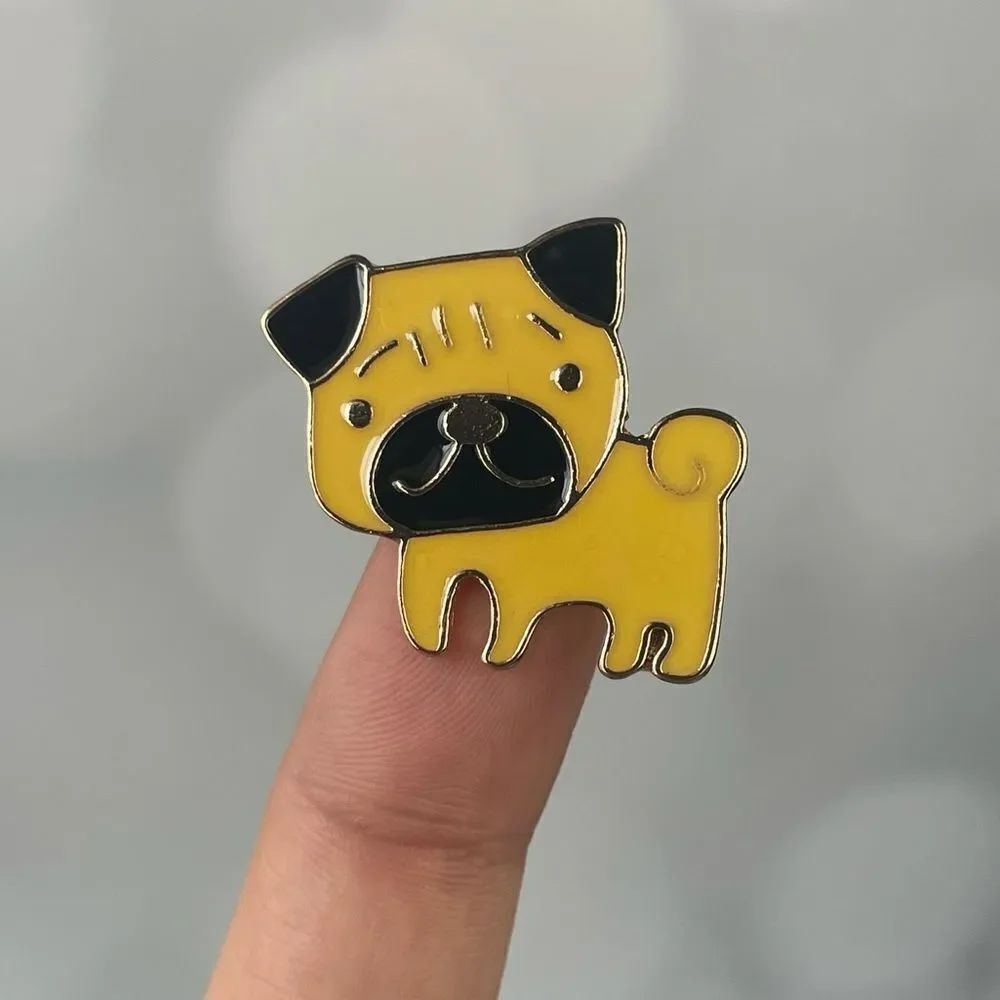 Pug Dog Enamel Pin/ Brooch Lapel